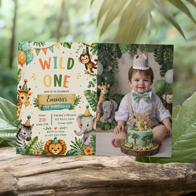 Wild One 1st Birthday Party Invitation (Creator Uploaded)