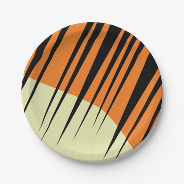 Wild One 1st Birthday Party Safari Paper Plate (Front)