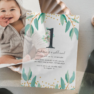 Wild One 1st Birthday Party Vellum Invitations