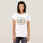 Wild One 1st Birthday Safari Animals Mum T-Shirt (Front Full)
