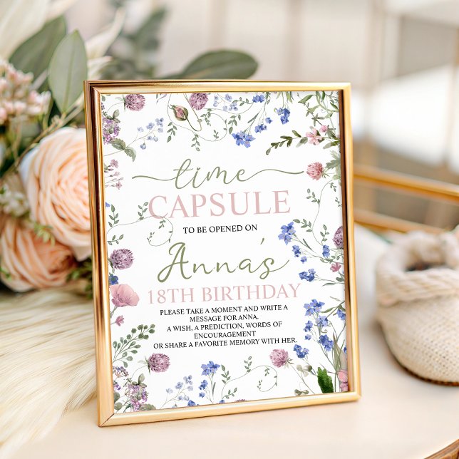 Wild One 1st Birthday Time Capsule Sign (Creator Uploaded)