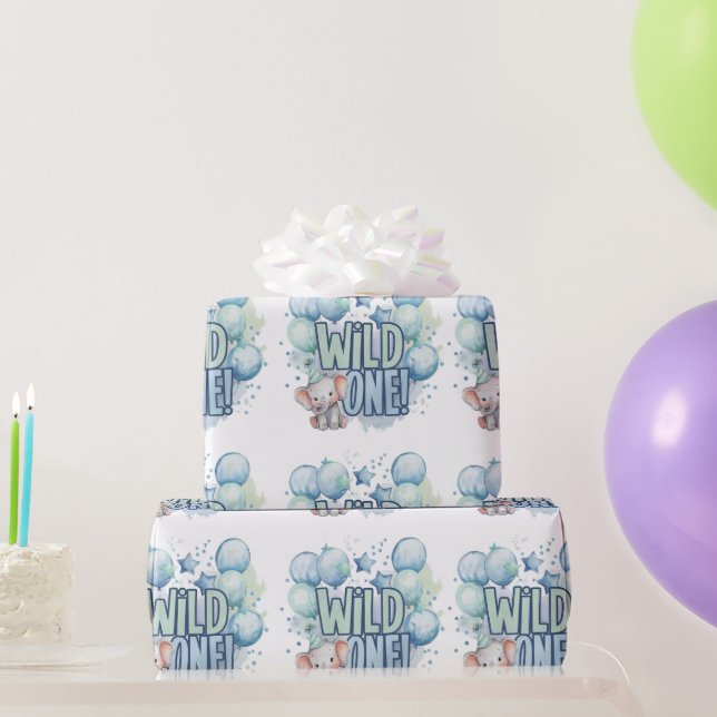 Wild One 1st Birthday Watercolor Wrapping Paper (Party Gifts)