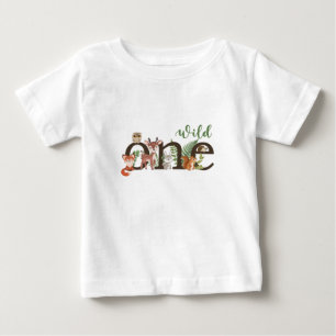 Wild One 1st Birthday Woodland Animals T-shirt