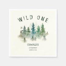 Wild One 1st Birthday Woodland Watercolor