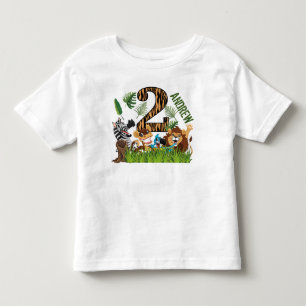 Wild One 2nd Birthday Party Toddler T-Shirt