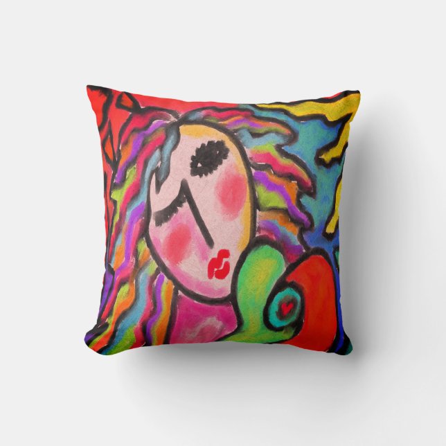 Wild One Abstract Painting Cushion (Front)