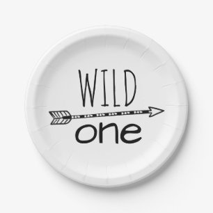 Wild One Arrow First Birthday Paper Plate