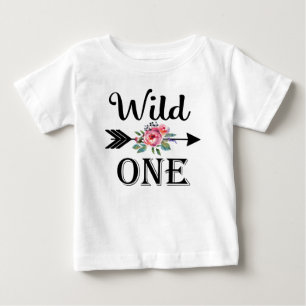 Wild one arrow floral 1st birthday shirt