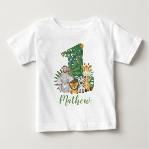 Wild One Baby 1st Birthday Jungle Safari T-shirt