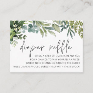 Wild One Baby Animals Diaper Raffle Insert