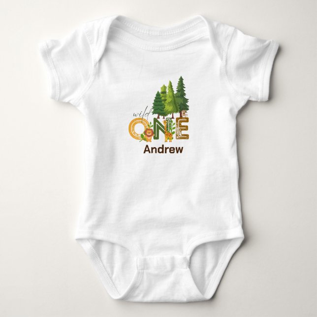 Wild One Baby Bodysuit (Front)