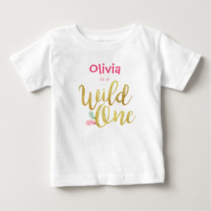 Wild one Baby First birthday Girl bodysuit T-Shirt