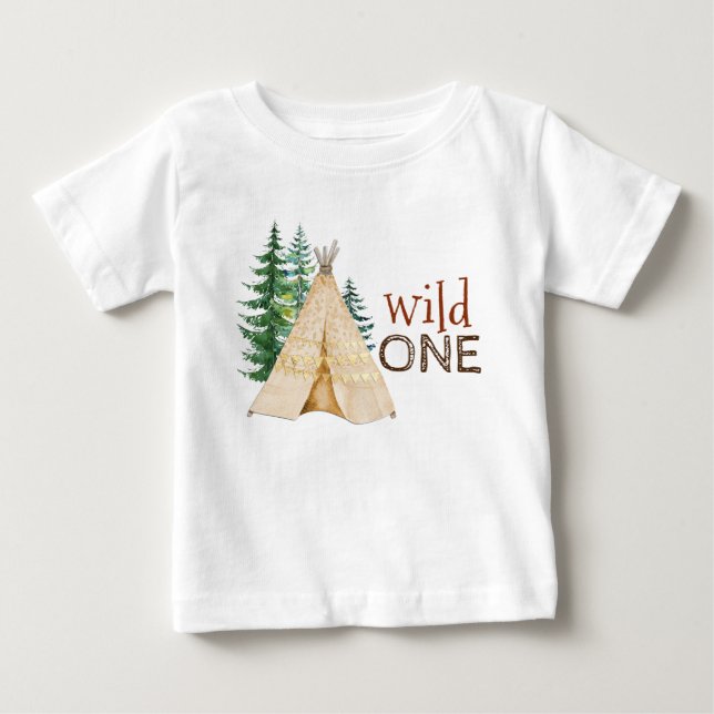 Wild One Baby First Birthday Shirts (Front)