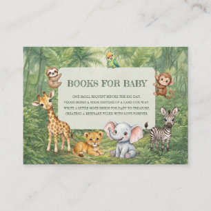 Wild One Baby Shower Books for Baby Enclosure Card