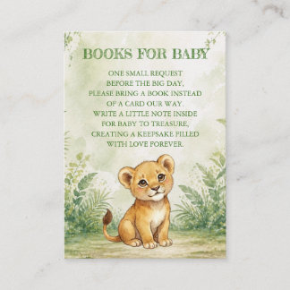 Wild One Baby Shower Books for Baby Enclosure Card