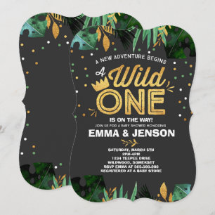 Wild One Baby Shower Invitation Adventure Shower