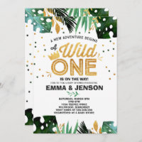 Wild One Baby Shower Invitation Adventure Shower