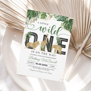 Wild One Baby Shower Safari Boy Invitation