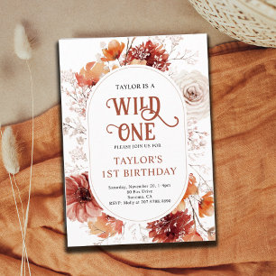 Wild One Birthday   1st Birthday Invitation