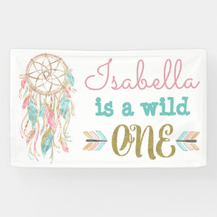 Wild One Birthday Banner Tribal 1st Birthday