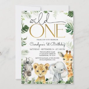 Wild One Birthday Boy Invitation