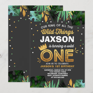 Wild One Birthday Invitation Wild Things Birthday