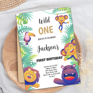Wild One Birthday Invitations