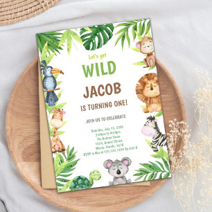 Wild One Birthday Invitations
