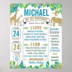 Wild one Birthday Milestone sign