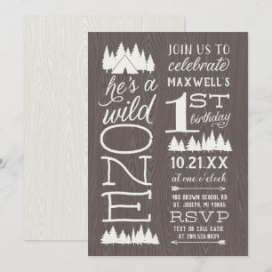 Wild One Birthday Party for 1st Birthday Invitation