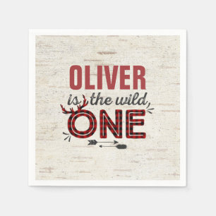 Wild One Birthday Party Napkin Lumberjack Wild One