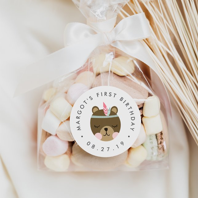 Wild One | Boho Bear First Birthday Stickers (Creator Uploaded)