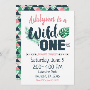 Wild One Boho First Birthday Invitation