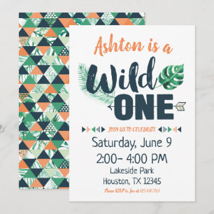 Wild One Boho First Birthday Invitation