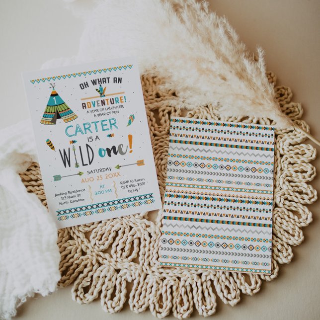 Wild One Boho Tribal Birthday Invitation (Creator Uploaded)