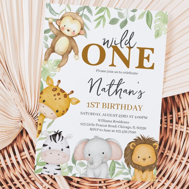 Wild One Boy Birthday Invitation (Creator Uploaded)