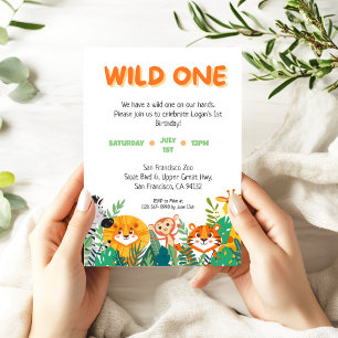Wild One Boy Birthday Invitation