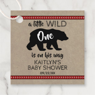 Wild One Boys Baby Shower Favour Tags