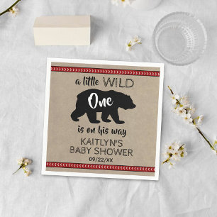 Wild One Boys Baby Shower Napkin