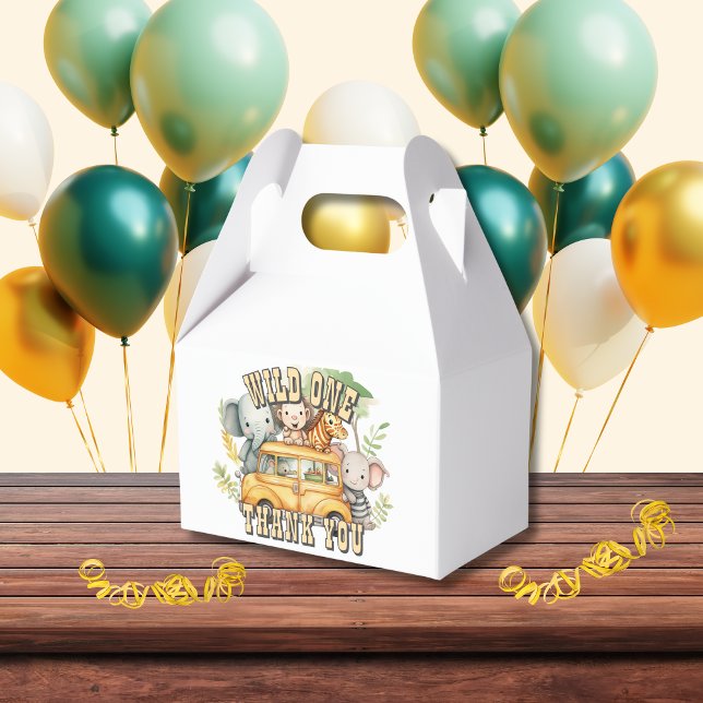 Wild one boys birthday safari animals  favour box (Creator Uploaded)