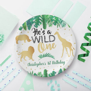 Wild One Boys First Birthday Party Paper Plate