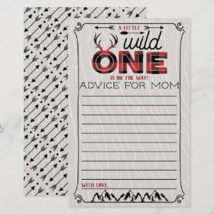 Wild One Boys Rustic Plaid Lumberjack Baby Advice