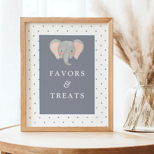 Wild One Boys' Safari Blue Birthday Favours Sign