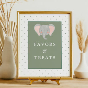 Wild One Boys' Safari Green Birthday Favours Sign
