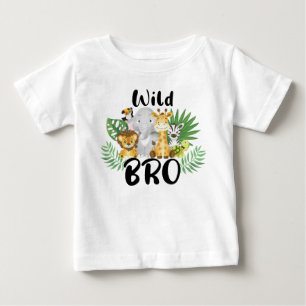 Wild One Bro Brother 1st Birthday Safari Family  Baby T-Shirt