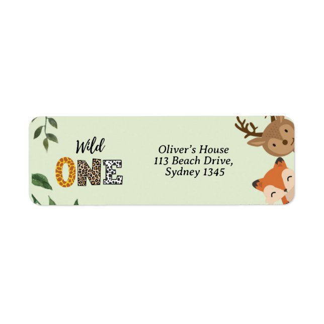 Wild One calligraphy greenly return address (Front)
