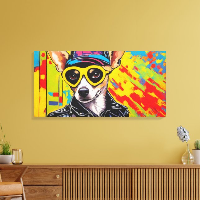 WILD ONE-CHIHUAHUA 2 CANVAS PRINT (Insitu(LivingRoom))