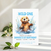 Wild One Cute Baby Sea Otter in Water 1st Birthday