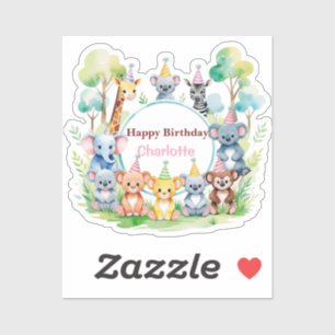 Wild One Cute Jungle Animal Child's Birthday 