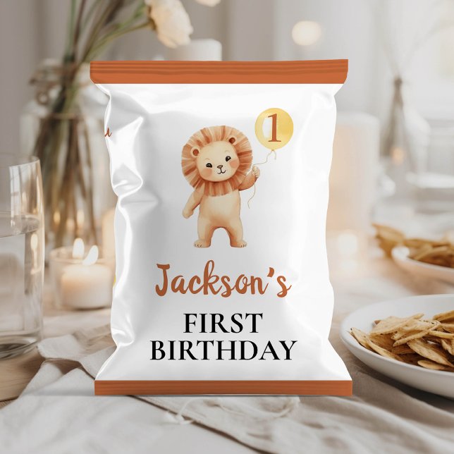 Wild One Cute Lion Birthday Chip Bag Wrapper (Creator Uploaded)